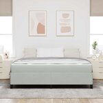 vidaXL Cadre de lit Autre Blanc et gris clair 180 x 200 cm Velours