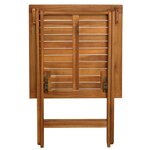 vidaXL Ensemble de bistro pliable 3 Pièces avec coussins Acacia solide