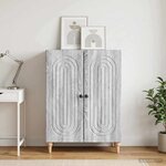vidaXL Buffet Sonoma gris 66 x 34 5 x 90 cm Bois d'ingénierie