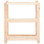 vidaXL Étagères de rangement à 3 niveaux 2 Pièces 80x38x90 cm Pin 150 kg