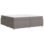 vidaXL Cadre de lit avec matelas Taupe 200 x 200 cm tissu