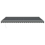 vidaXL Auvent rétractable anthracite 5x3 m tissu et aluminium