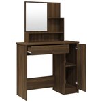 vidaXL Ensemble de coiffeuse Chêne marron 86 5x35x136 cm