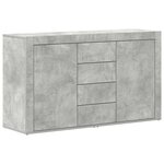 vidaXL Buffet Gris béton 120 x 36 x 69 cm Bois d'ingénierie