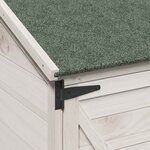 vidaXL Abri de jardin Blanc 106 x 56 x 176 5 cm Bois de Sapin Massif