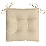 vidaXL Coussins de chaise 6 Pièces beige 40x40x7 cm tissu oxford