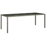 vidaXL Ensemble de salle à manger de jardin de 11 pièces avec coussins en poly rattan gris