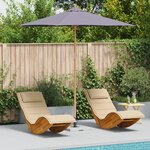 vidaXL Parasol de Jardin - Gris Foncé  270x260 cm  Bambou