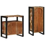 vidaXL Ensemble de mobilier de salle de bain avec étagère avec stockage avec porte 2 Pièces