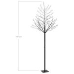 vidaXL Sapin de Noël 600 LED bleues Cerisier en fleurs 300 cm