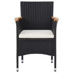 vidaXL Mobilier de salle à manger de jardin 5 Pièces Résine tressée Noir