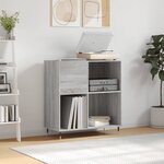 vidaXL Armoire à disques sonoma gris 84 5x38x89 cm bois d'ingénierie
