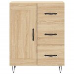 vidaXL Buffet haut Chêne sonoma 69 5x34x180 cm Bois d'ingénierie