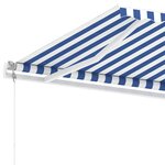 vidaXL Auvent automatique sur pied 300x250 cm Bleu/Blanc