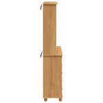 vidaXL Hutch ASKIM Cire de Miel 91 x 40 x 200 5 cm Bois de pin massif