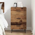 vidaXL Cabinet de chevet Bois ancien 40 x 40 x 66 cm Bois d'ingénierie