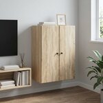 vidaXL Armoire Murale 66 x 34 5 x 90 cm Bois d'ingénierie Chêne Sonoma
