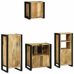vidaXL Ensemble de mobilier de salle de bain avec étagère 4 Pièces