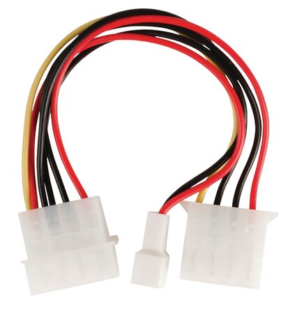 Cable Valueline adaptateur molex d'alimentation 4 pins vers 3 pins (alimentation ventilateur)