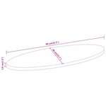 vidaXL Dessus de table 80x40x3 8 cm ovale bois massif de manguier