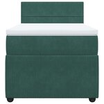 vidaXL Sommier à lattes de lit avec matelas Vert foncé 90x190 cm