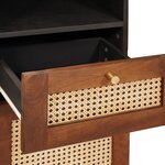vidaXL Buffet avec tiroir avec étagère avec stockage avec porte Marron 38 x 33.5 x 160 cm