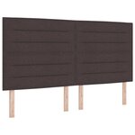 vidaXL Cadre de lit avec tête de lit Marron foncé 180 x 200 cm tissu