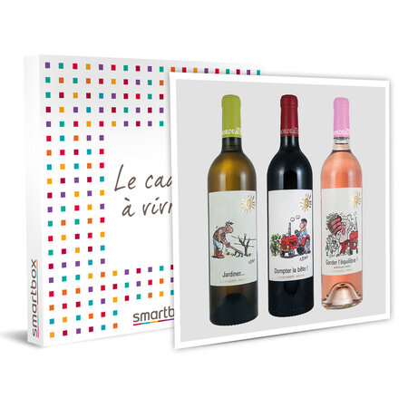 SMARTBOX - Coffret Cadeau - Coffret de 3 bouteilles de bordeaux rouge, blanc et rosé -