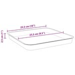 vidaXL Plateau carré à fleurs 6 pc Noir 25 5 x 25 5 x 2 5 cm Plastique