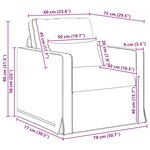 vidaXL Canapé 2 Pièces Taupe 139 x 78 x 80 cm tissu