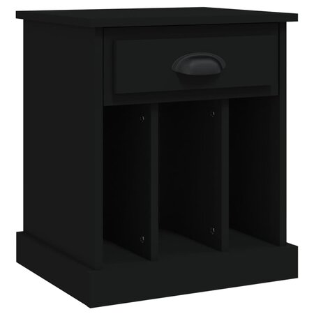 vidaXL Table de chevet noir 43x36x50 cm