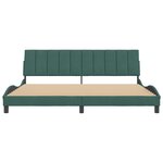 vidaXL Cadre de lit sans matelas vert foncé 200x200 cm velours