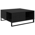 vidaXL Table basse Chêne noir 80 x 80 x 36 5 cm Bois d'ingénierie