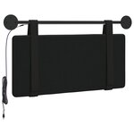 vidaXL Tête de lit suspendue Avec lumière LED Noir Simili cuir