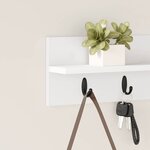 vidaXL Porte-manteau mural Blanc 60 x 10.5 x 18 cm Bois d'ingénierie