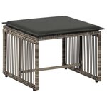 vidaXL Ensemble de meubles d'extérieur 11 Pièces Gris et Gris foncé