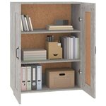 vidaXL Armoire murale suspendue Gris béton 69 5x32 5x90 cm