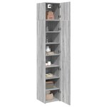 vidaXL Armoire de rangement mince sonoma gris 40x42 5x225 cm