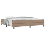 vidaXL Cadre de lit avec matelas Cappuccino 200 x 200 cm tissu
