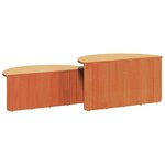 vidaXL Table basse 2 Pièces Marron cire 79 x 39 5 x 40 cm