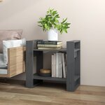 vidaXL Bibliothèque/Séparateur de pièce Gris 60x35x57 cm Pin massif