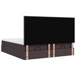 VidaXL Cadre de lit ottoman avec matelas marron foncé 180x200 cm tissu