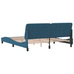 vidaXL Cadre de lit sans matelas bleu 180x200 cm velours