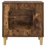 vidaXL Maison pour chat Chêne fumé 51 x 30 x 52 cm Bois d'ingénierie