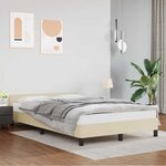 vidaXL Cadre de lit sans matelas crème 120x190 cm similicuir