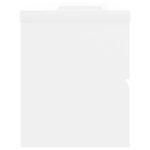 vidaXL Armoire d'évier avec lavabo intégré Blanc Aggloméré