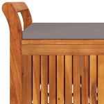 vidaXL Banc de rangement de jardin avec coussin 91 cm Bois d'acacia