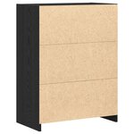 Meuble de salle de bain vidaXL Noir Chêne 60x33x80 cm en bois d'ingénierie