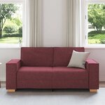 vidaXL Canapé 2 places Rouge vin 140 cm Tissu