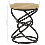 vidaXL Table d'appoint Bois de manguier solide 40x50 cm